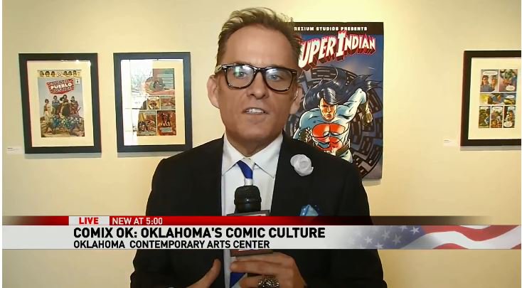 OKContemporary's tweet photo. Missed us on @OKCFOX last night? See @MitchEnglish and @lorimbrooks talk #COMIXOK and this weekend's #ContempCon: https://t.co/wUFyppnYnH https://t.co/O0Vf6ZXccl