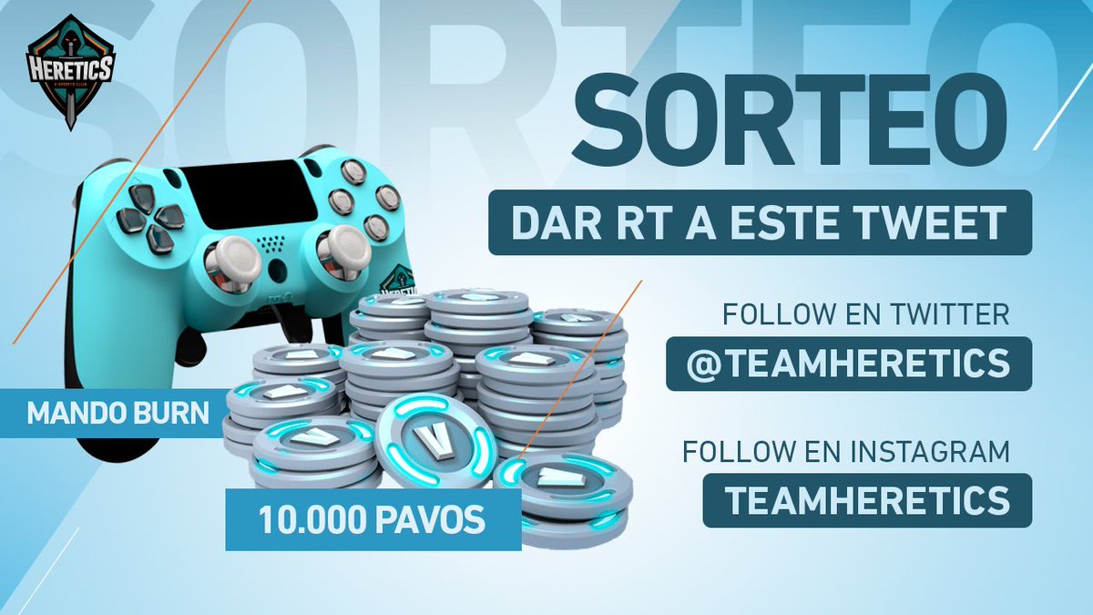 ¡Celebramos la llegada de <a href="/FortniteGame/">FortniteGame</a> a Heretics con este SORTEAZO!

Si quieres llevarte este mando <a href="/BC_espana/">سداد قروض بنكية</a> y 10.000 paVos, da RT al tweet y síguenos en Twitter e Instagram.

instagram.com/teamheretics/