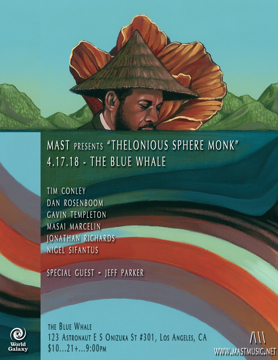 _MAST_'s tweet photo. TONIGHT the @bluewhalemusic w/ special guest @jeffparkersound
Tim Conley - electronics, guitar, keys
@DanielRosenboom - trumpet
@GavinTempleton1 - sax
#MasaiMercelin - trombone
#JonathanRichards - bass
@nsifantus - drums
special guest - Jeff Parker - guitar

doors 8pm...$10...21+ https://t.co/QTa3DQKEOp