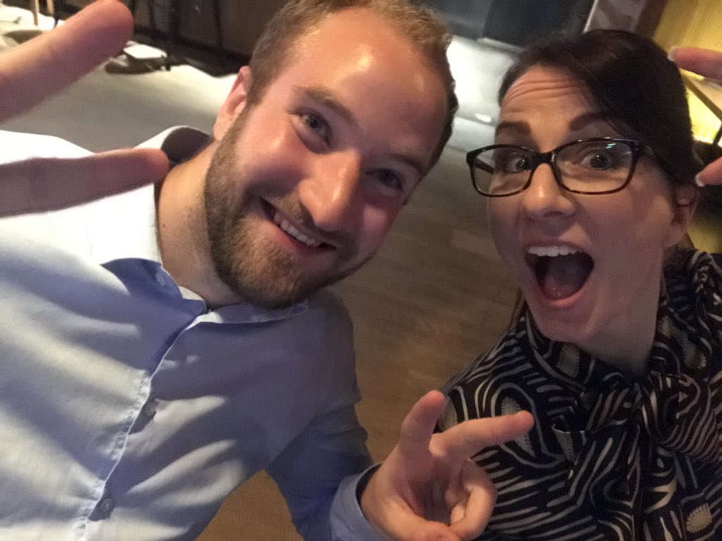 THE_HR_GIRL's tweet photo. W/ @benschlindwein beim ersten #WOLMeetUpS #WOL https://t.co/K8BxA98j9n