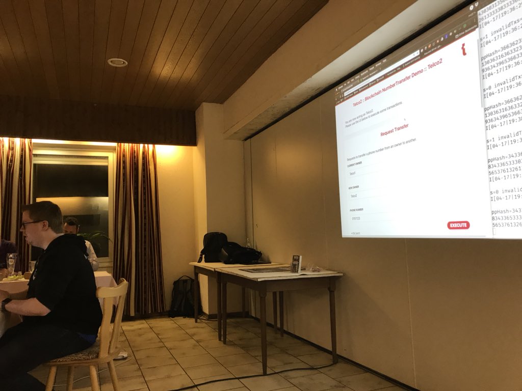 azurekarlsruhe's tweet image. Demo-Time mit @ManuelRauber 
#blockchain