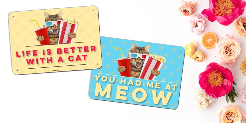 PetkaSigns's tweet image. You had me at MEOW! Cat sign gift idea for #MothersDay! Shop bit.ly/MeowSigns #CatSign #Cats