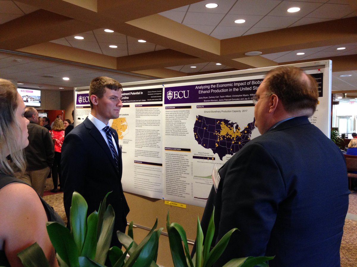 .<a href="/EastCarolina/">ECU</a> students present their research at the 2018 State Energy Conference of North Carolina in Raleigh. @ECUResearchVC #NCenergy2018