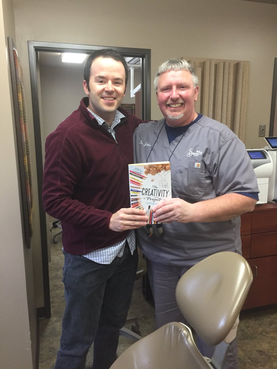 colbysharp's tweet image. 7 AM root canal. Spent the rest of the day administering our state test. 

Highlight of the day was when my dentist pulled out a copy of #TheCreativityProject and asked me to sign it.

I’m giving away a copy!  On Instagram and FB, too). 

RT this post to enter.