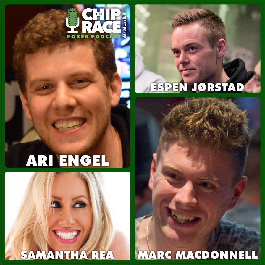 thechiprace's tweet photo. ♠️ ♥️ ♣️ ♦️ S5 ~ E6 ♦️ ♣️ ♥️ ♠️

On the card this week are @AussieMillions champ @AriEngelPoker, @WSOP runner-up @sluglife87, @UnibetPoker ambassador @UhlenPoker &amp; @Londonist journalist @Samantha_J_Rea!

🎙 https://t.co/B6Gj7PJUtz

🔁 RT to be in draw for €100 https://t.co/hMF6luS3eI