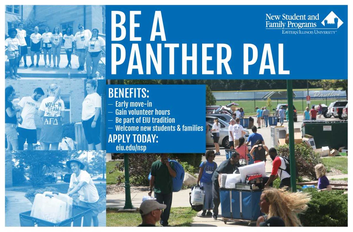 Looking to start the year off strong by volunteering? Being a Panther Pal is a great way to get involved and meet incoming Panthers. Sign up at bit.ly/2H8Znyy to be a Panther Pal!