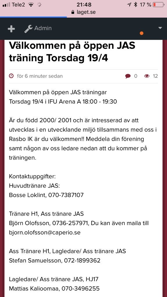 Rasbo IK Innebandy (@rasboik_ib_herr) on Twitter photo 