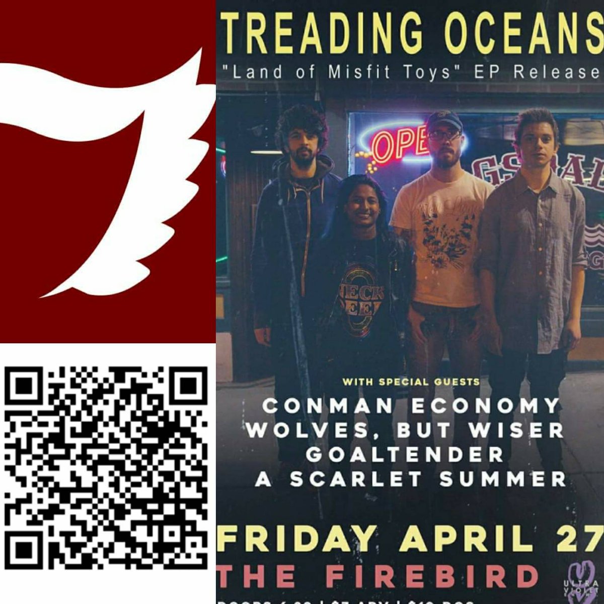 STLMU's tweet photo. Land Of Misfit Toys: @TreadingOceans1 EP Release w/ @ConmanEconomy #WolvesButWiser @GoaltenderStl @ascarletsummer Fri. 4/27 @ #Firebirdstl:
https://t.co/oYv27YTWwm
#STL #MUSIC &amp; Beyond... https://t.co/uWUFEL9yav
