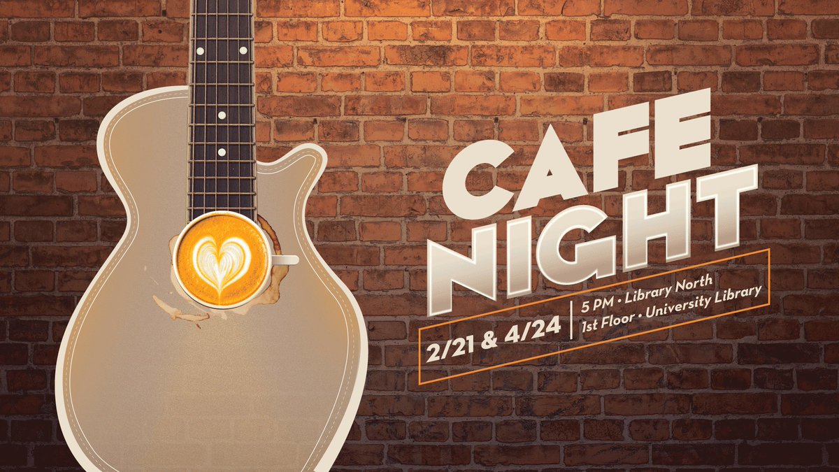CSI Cal State LA (@csicalstatela) on Twitter photo Come join us for our last Cafe Night! You and your study buddies can lay back, relax, study, and enjoy live acoustic music by talented students, professors, and local performers. Free study materials while supplies last.😊☕🍪
Interested in performing 📩 jsalga42@calstatela.edu Come join us for our last Cafe Night! You and your study buddies can lay back, relax, study, and enjoy live acoustic music by talented students, professors, and local performers. Free study materials while supplies last.😊☕🍪
Interested in performing 📩 jsalga42@calstatela.edu