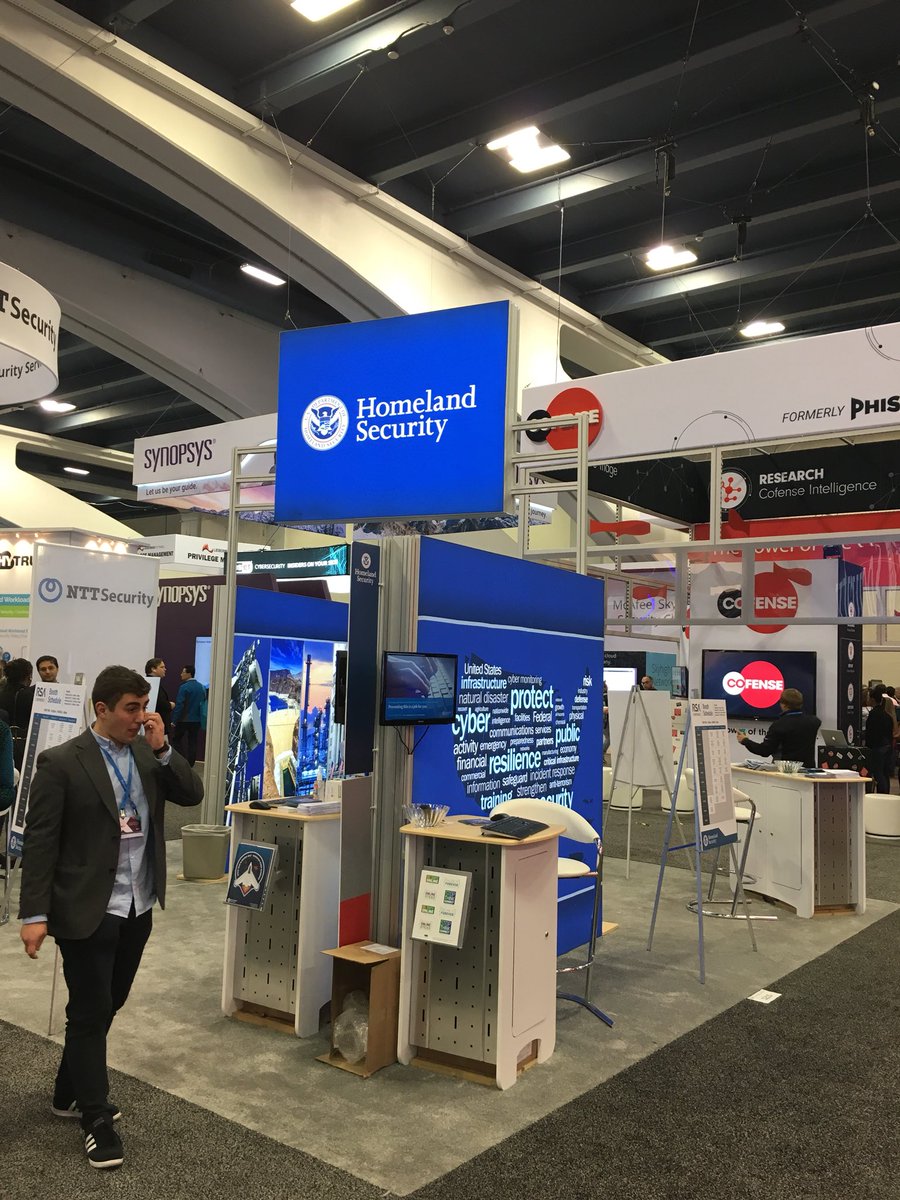 dhsscitech's tweet photo. Developing your plan for #RSAC's expo? Visit S&T's booth (1839) to see 13 #transition-ready tech ready for pilot deployments & commercialization; then swing by @NPPD @cyber’s booth (1215) to learn about @DHSgov’s #cybersecurity operational mission. #EngageDHS https://t.co/Cv8rjp5fxr