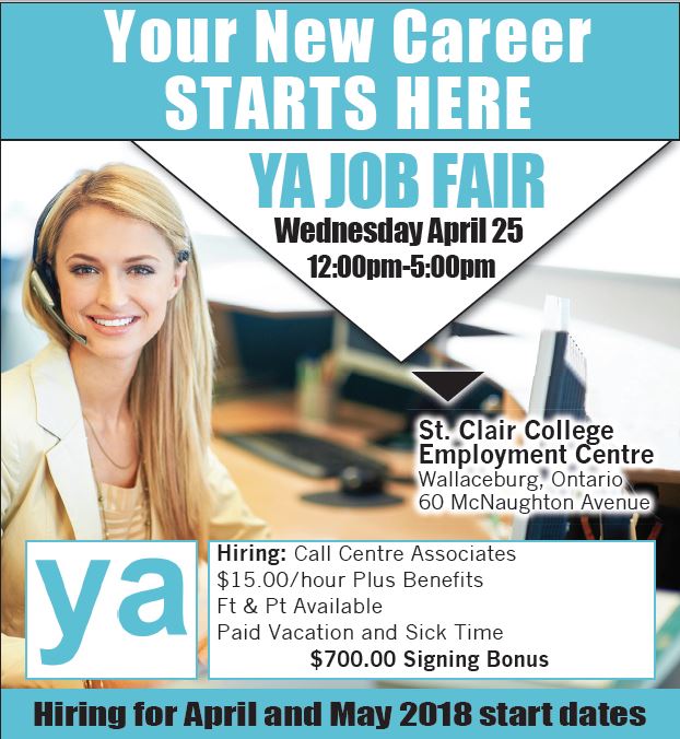 CKEcDev's tweet photo. YA JOB FAIR
APRIL 25 2018
12PM-5PM
Wallaceburg
For the following positions:
https://t.co/1zD6wrJQ0u
#municck #ckont @YAEngage @ck_careers https://t.co/Xjnx9yyluT