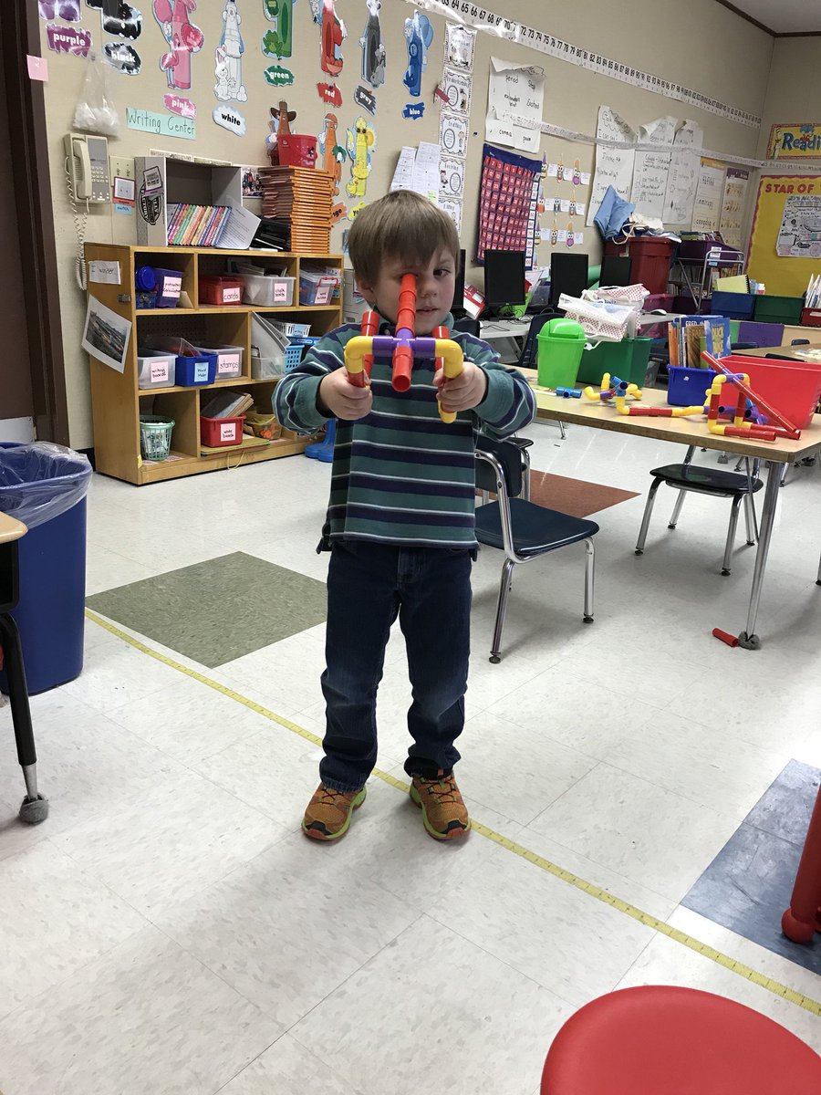 VanMetreKinder's tweet photo. Fun times in k!  One friend built his own telescope and another friend was resourceful during buddy reading 😊@JayBilly2 @SlackwoodSchool https://t.co/P2XvsV459j