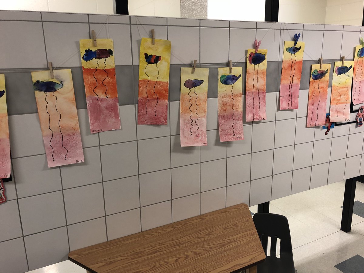 BrentwoodEIPS's tweet photo. At least our hallways are full of amazing spring artwork! Hopefully outside will follow suit with spring weather #eips #isspringhereyet? https://t.co/qm8Utx3KAr