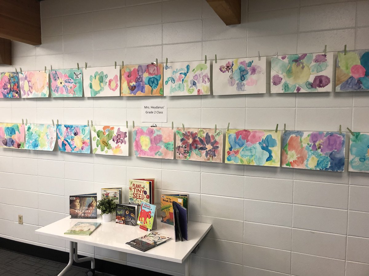 BrentwoodEIPS's tweet photo. At least our hallways are full of amazing spring artwork! Hopefully outside will follow suit with spring weather #eips #isspringhereyet? https://t.co/qm8Utx3KAr