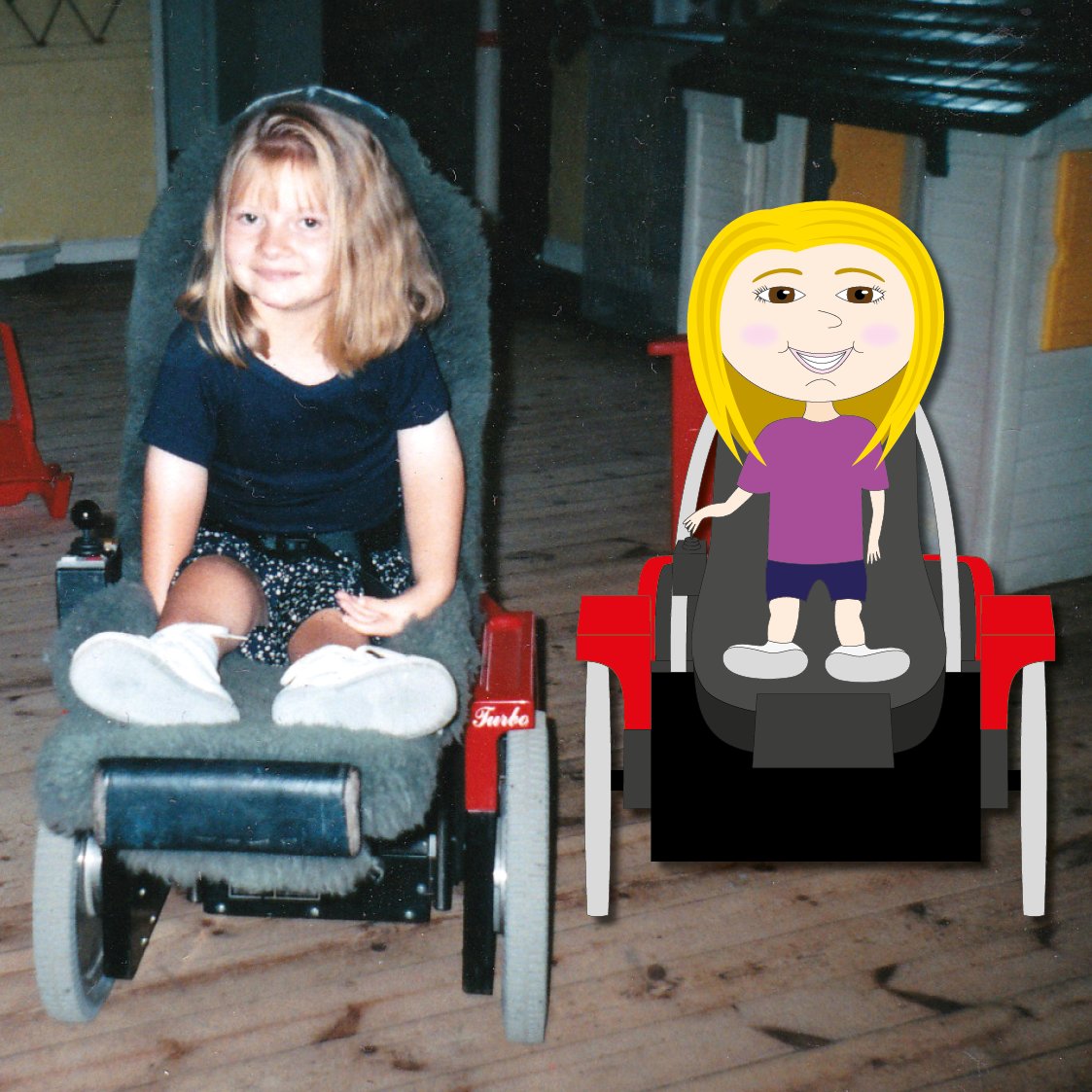 Can you see the resemblance?
For anyone who hasn't read my book, the main character is based on me, when I was little!
You can order a copy of my book from amazon.co.uk/dp/1980796092 #ChildrensBooks #PicturBook #EarlyReaders #Wheelchair #Disability #IndieAuthors #Kindle