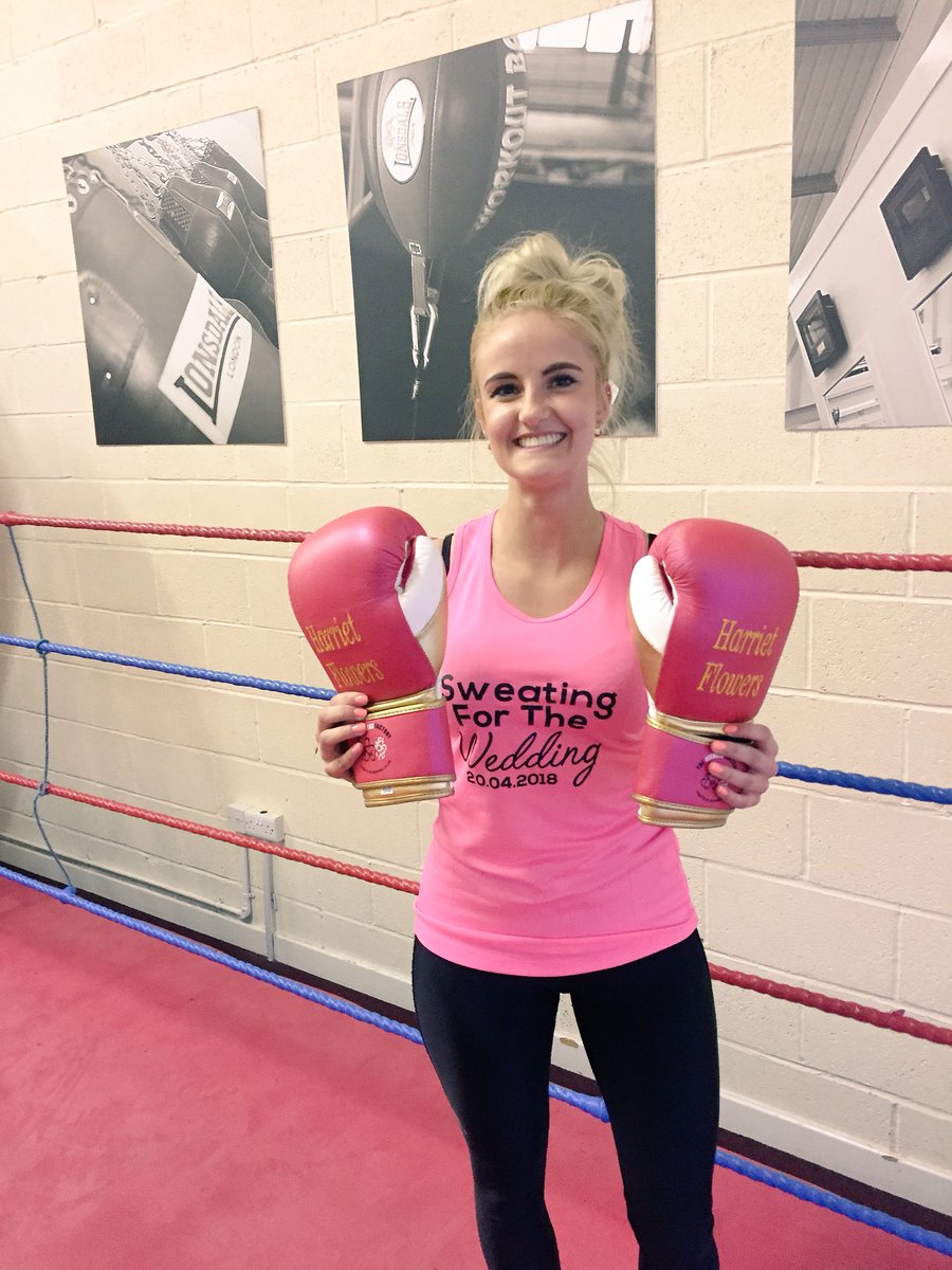FitFactoryAbc's tweet photo. Here’s @HarrietDavison throwing away her old gloves as on Friday she becomes Harriet Flowers &amp; there’s new personalised gloves ready, out with old in with the new #congratulations 👊🏻💥👊🏻 https://t.co/HFmo3KVTW1