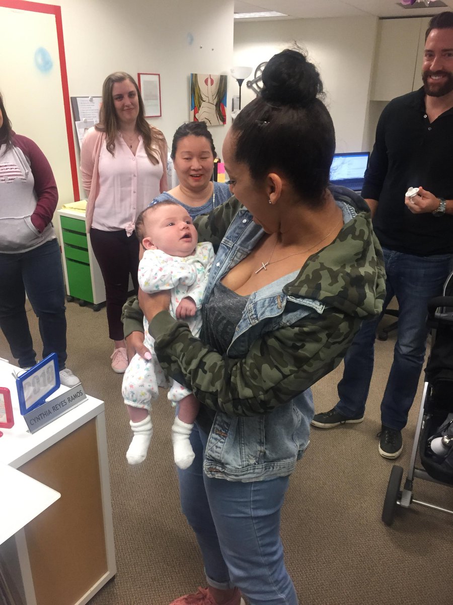 The baby came to visit the offices today! She's our new SoapBoxSample mascot! #CompanyCulture #Startup #WorkFlow