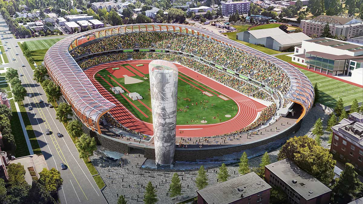 Combining elements of its historic past while looking to the future, the new Hayward Field will be the finest track and field facility in the world when it opens in 2020. ow.ly/5Ate30jxFfY