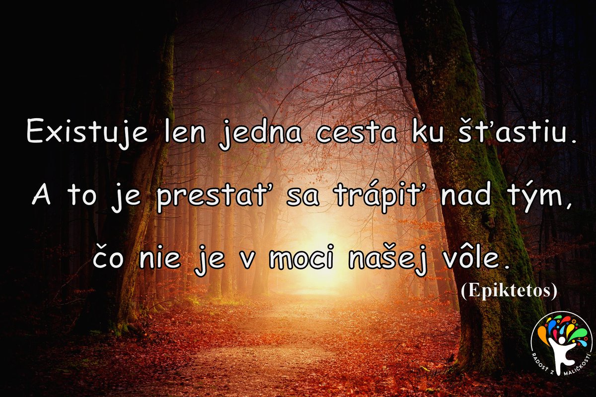 RadostMalickost's tweet photo. Existuje len jedna cesta ku šťastiu. 🍀
#radostzmalickosti #malickost https://t.co/hZ58xDgYeN