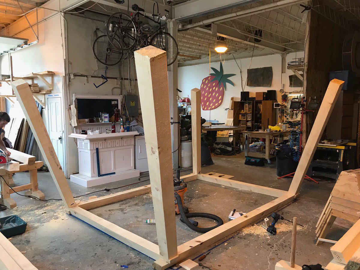 theSculptureMKE's tweet photo. Ever wonder how the sculptures we feature along Wisconsin Ave come to life? Here are in-progress shots of "Skew," the sculpture being created by Milwaukee-based artists Shana McCaw and Brent Budsberg.
Brent Budsberg #SculptureMKE #SculptureMilwaukee #Skew #mbccurrentprojects https://t.co/UjTnN8w5Yx