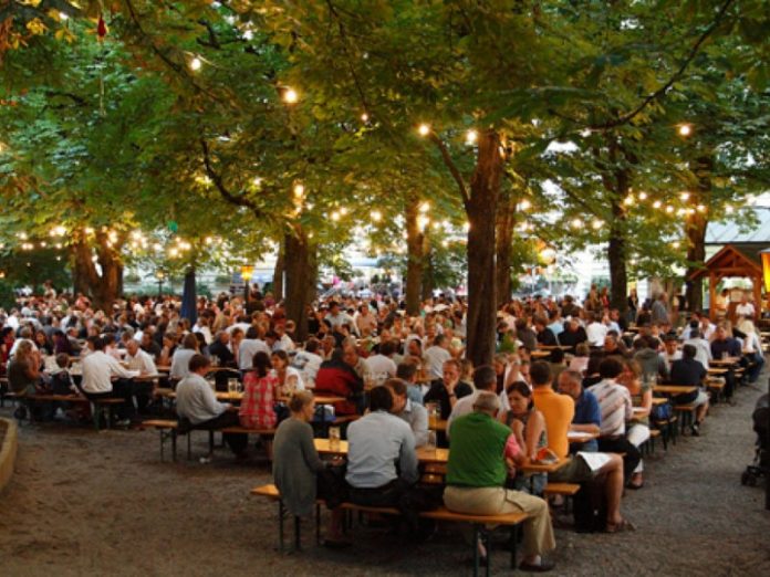 ParkPeople's tweet photo. The snow might have you doubting it, but it's almost that time of year! Get pumped for beer garden season, at Milwaukee parks. #MyParkMyParty #Cheers https://t.co/aK3LT74G8p