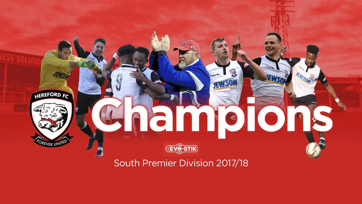 HerefordFC's tweet image. CHAMPIONS!