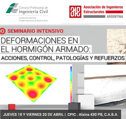 AIEARG's tweet photo. No te lo pierdas!!! Si te olvidaste y no pudiste es tu oportunidad para inscribirte al Seminario Intensivo Deformaciones en el Hormigón Armado! Inscribite  https://t.co/C70YalGTex #capacitaciones #AIECPIC https://t.co/7y9uztqZRL