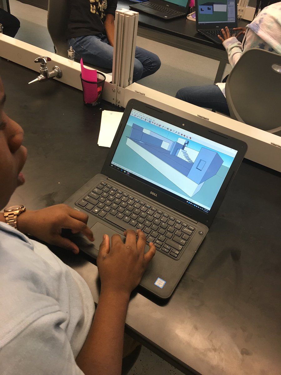 McKinleyMiddle's tweet photo. Students used SketchUp to create 3D designs of houses with the architects. @CannonDesign @dcpublicschools @PLTWorg #greenarchitecture #AIS https://t.co/UYFxmnT4qP