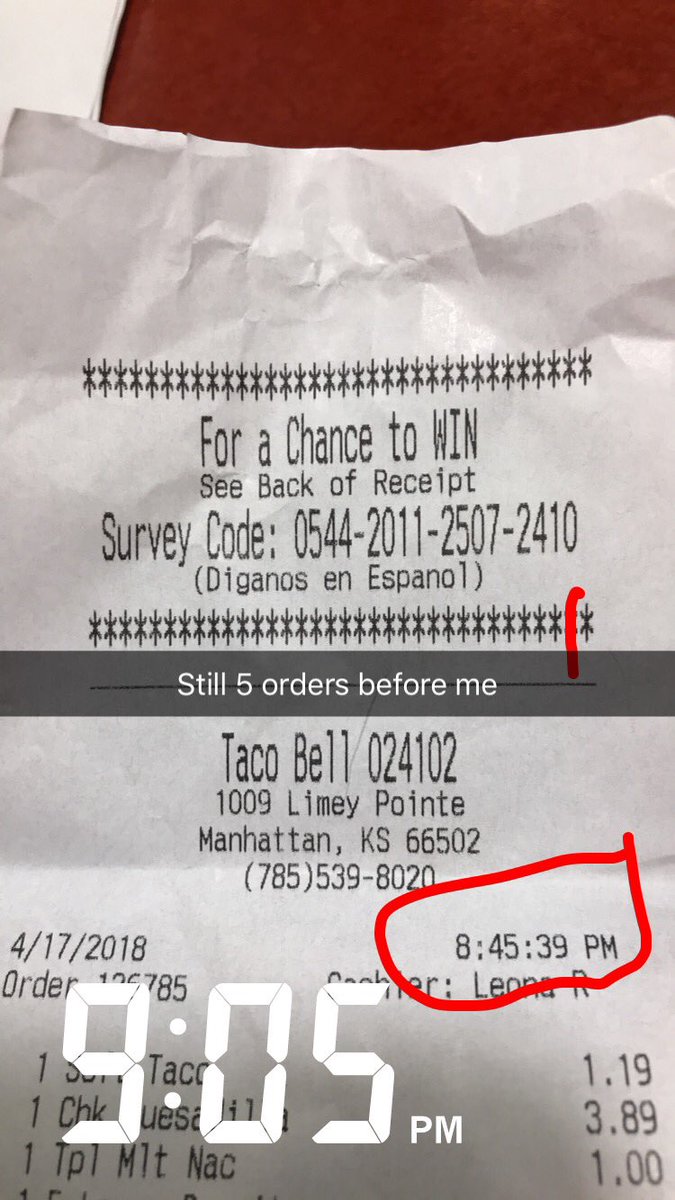jack_hiscock's tweet photo. Trying to live mas but @tacobell has me waiting 30 minutes for quesadilla https://t.co/3xBuqh34HF