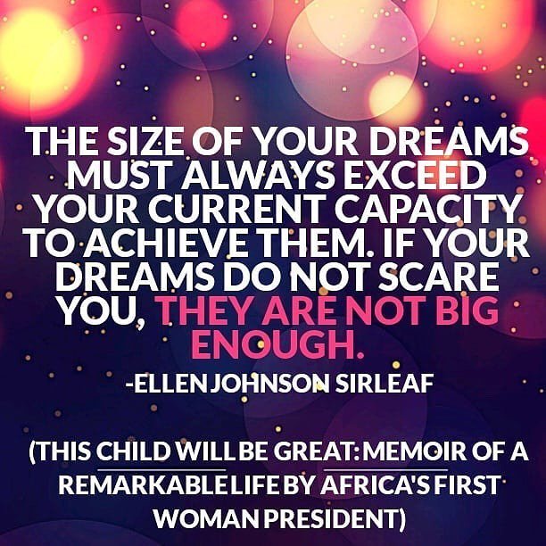 paulwilsonjr's tweet photo. The size of your dreams must always exceed your current capacity to achieve them. If your dreams do not scare you, they are not big enough. -Ellen Johnson Sirleaf 👊🏽
#disruptorstv #purposedriven #inspiration #dreambig #millennials #makehistory #smallbiz #repost @live.fr33 https://t.co/WzxU9Lg4zP