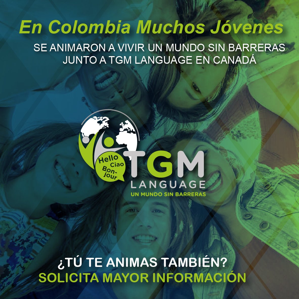 TGMLanguage's tweet image. A través de nuestro correo electrónico, nuestros mensajes directos o visita nuestra pagina web: TGMLANGUAGESERVICES.COM

.

.

#TGMLANGUAGE #cursosdeIngles #estudiarenelexterior, #preparaciondeinglesuniversitario #canada #Colombia

#venezuela #chile #republicadominicana