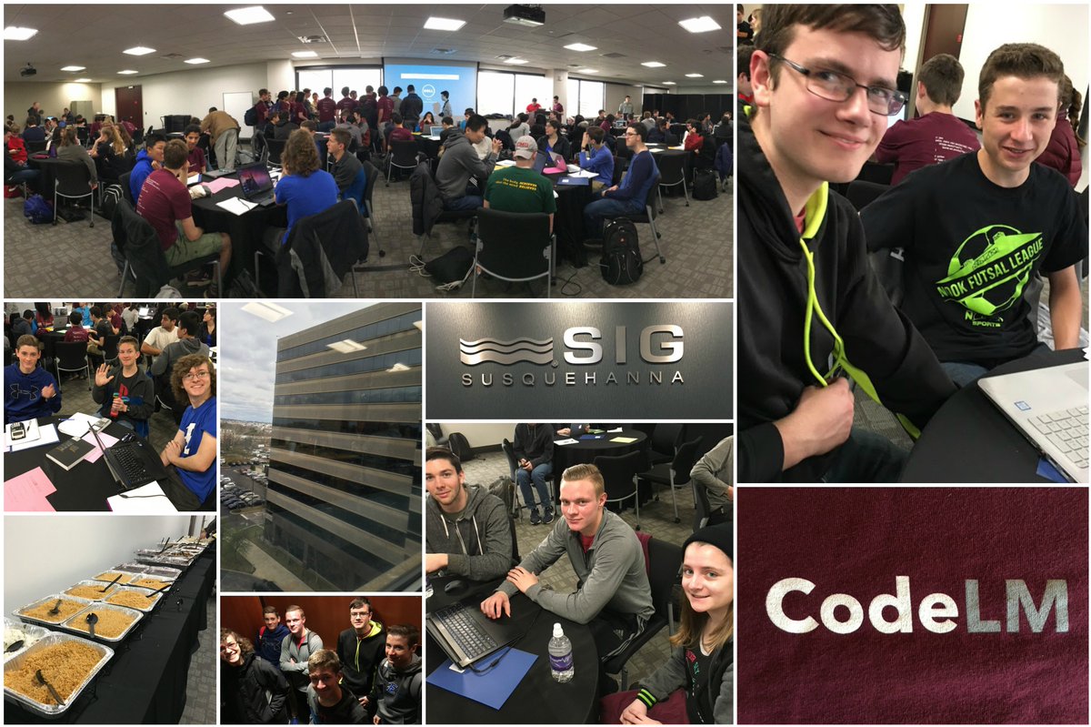 etowncodes's tweet photo. @etownareahs: 3 competitions in 8 days! #EAHSRoars into Philly at Susq. Int'l Group for a coding contest hosted by @LowerMerionSD. Great experience that gave us new ideas about the nature of competitions and the flavor of @qdoba! Thanks SIG &amp; Mr. Swope for rolling out red carpet! https://t.co/s0HjFUkKPk