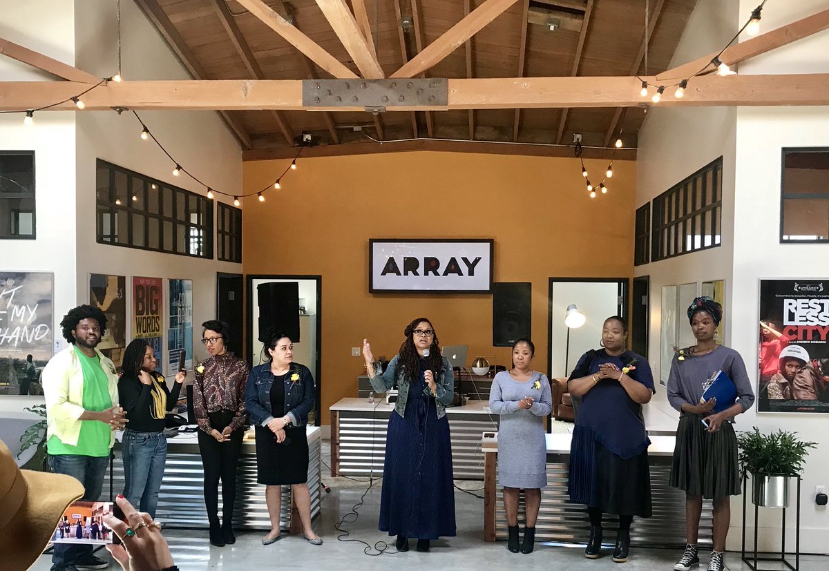 jewelscatch1doc's tweet photo. Celebrating @ava’s @ARRAYNow NEW HEADQUARTERS❗️ Thank you Ava, @TilaneJ, Mercedes and the entire team. Look forward to being #ARRAY’s 18th release! @jewelscatch1doc directed by @CFitz_ #SavingHistory #BeAVoice #BeFearless 🎥❤️🎶🎯 #ARRAYHQ #FemaleFilmmakers everyday💫 https://t.co/jA287Ph5t0