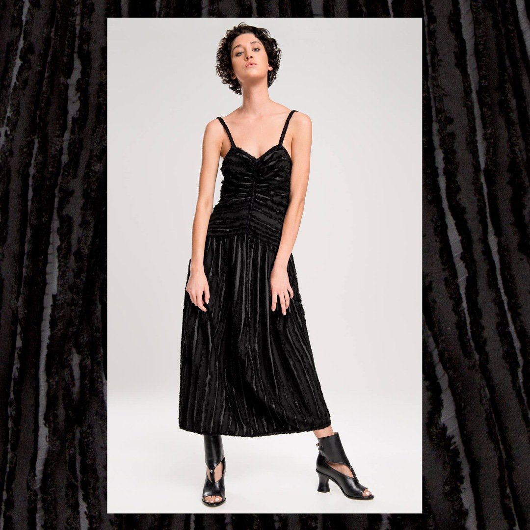 leonmaxofficial's tweet photo. Just in - The uniquely finished frayed stripe jacquard dress. Shop the look: https://t.co/2BotrLtTZu #ss18 #leonmaxcollection #jacquard #springarrivals https://t.co/xlkTD7WS4n