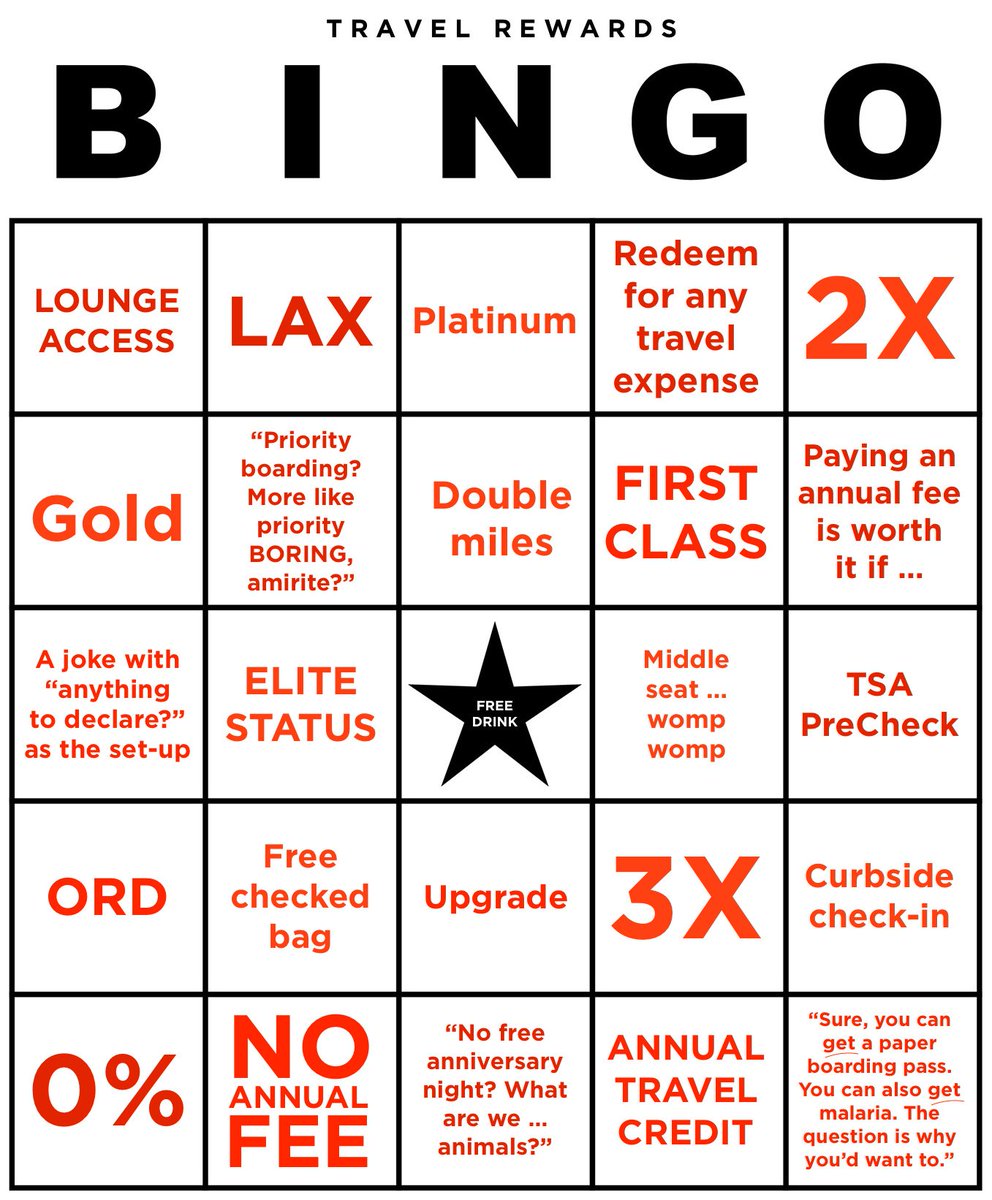 Does this kind of bingo get your blood bubbling? Come work with me as NerdWallet's points and miles expert! nerdwallet.com/careers/job?gh…