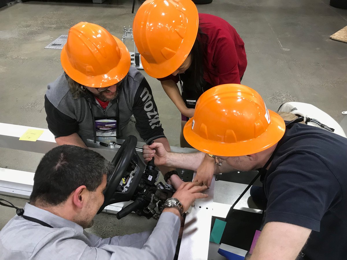pborsella's tweet photo. How many Scrum coaches does it take to attach a steering wheel?  #scrum4hw #sgmsp18 https://t.co/SNUsNXYm2E