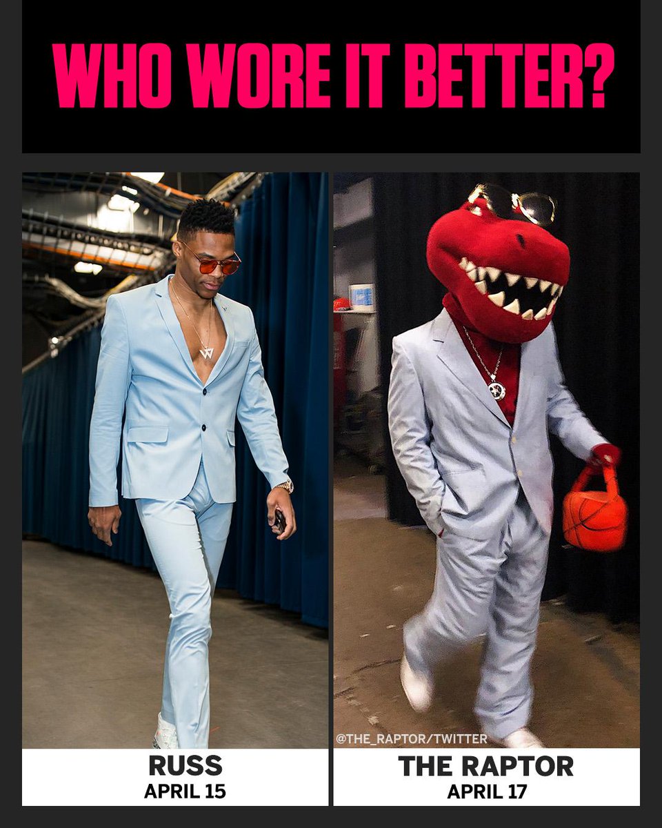 Looks like Russell Westbrook is The Raptor's fashion icon 🤣