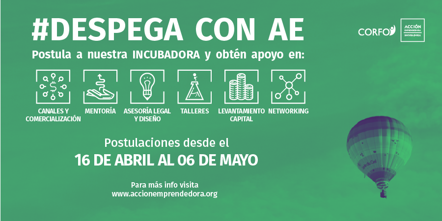 ong_ae's tweet photo. ¿QUIERES AUMENTAR TUS VENTAS? 🤔 Postula a nuestra #INCUBADORA en Valparaíso, Concepción y Santiago hasta el 16 de mayo y #DespegaConAE BASES Y MÁS INFO ➡ https://t.co/bUrQR2s2o5 POSTULA AQUÍ ➡ https://t.co/QRpBhj10rJ https://t.co/FvFO33j30y