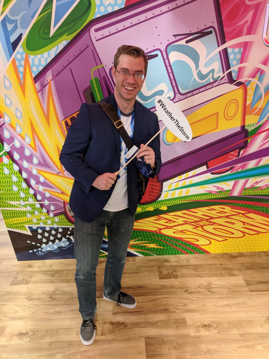 At the @RSAsecuirty booth at RSA #weatherthestorm