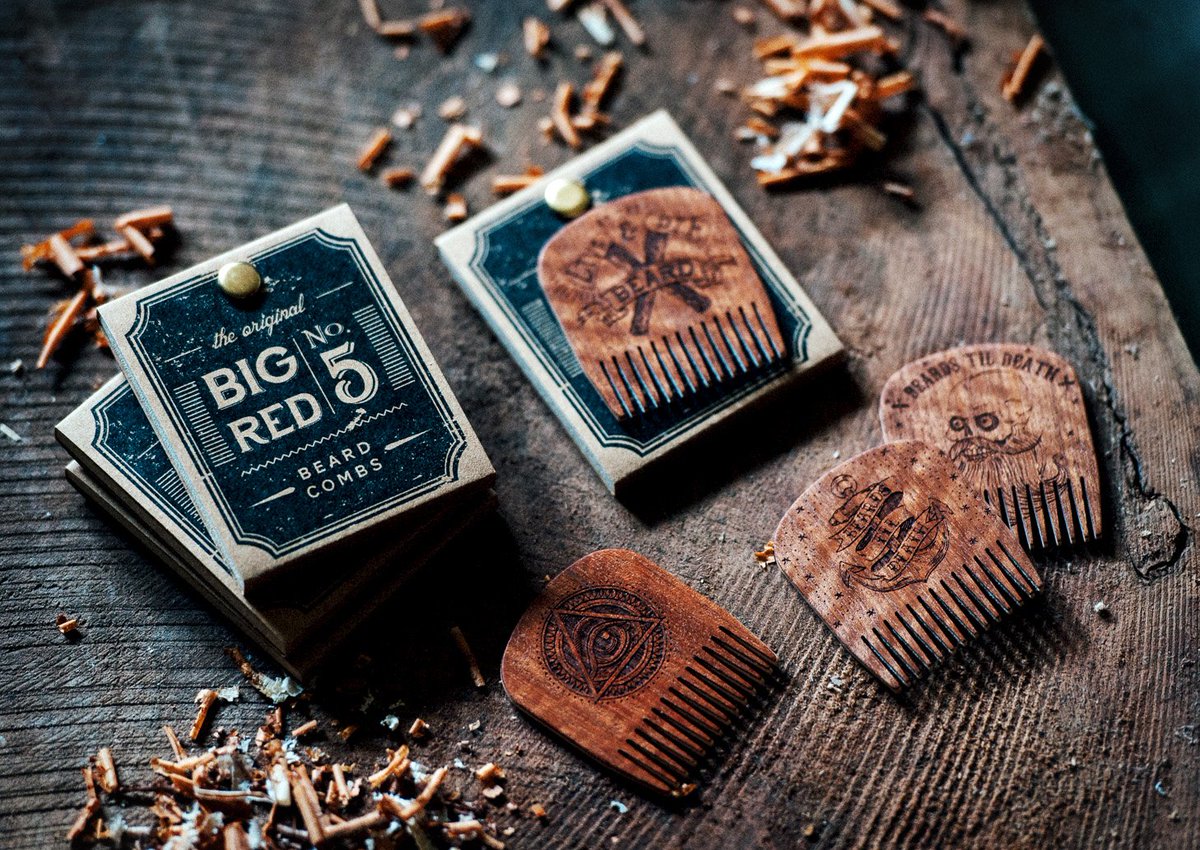 BigRedBeardComb's tweet image. The Big Red No.5 artwork series #beardcombs. Fit beautifully into the small 5th pocket in your favorite pair of jeans. Stay groomed in style Gents.
