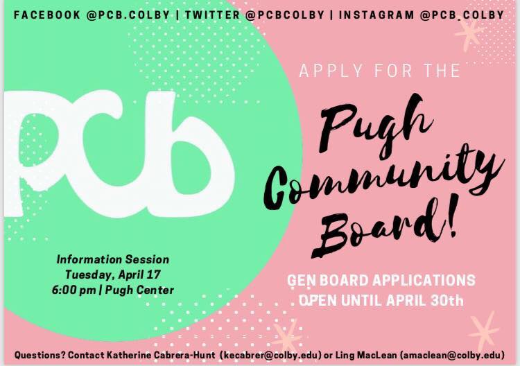 PCBColby's tweet photo. Join us in LoPo (Bobby Silberman Lounge) now (6:00-7:00pm) for 🍕 FREE PIZZA 🍕 and INFO on learning out more about PCB and how to join! https://t.co/044xAnzBIO