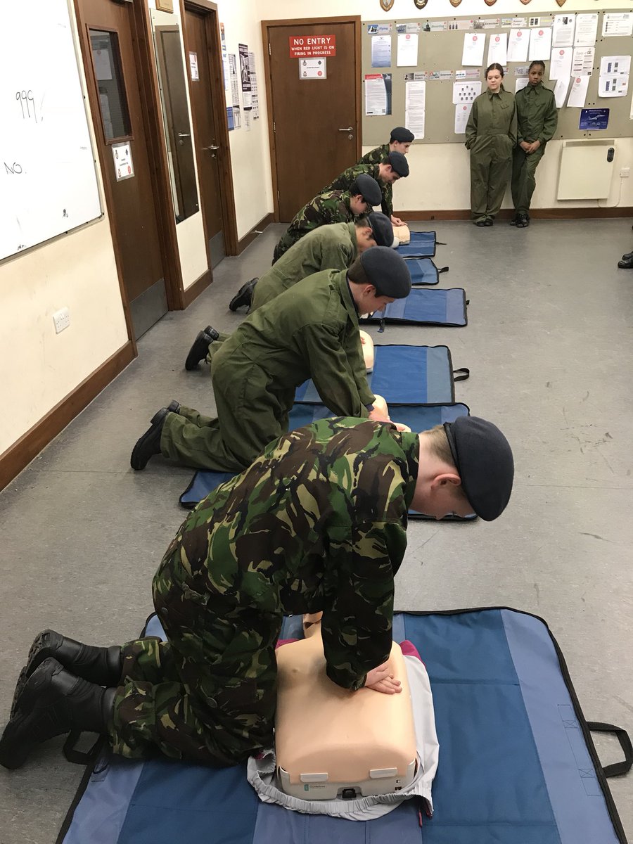 Heart Start for the squadron tonight. Some of the cadets seemed to take it as an opportunity to practice their acting skills.