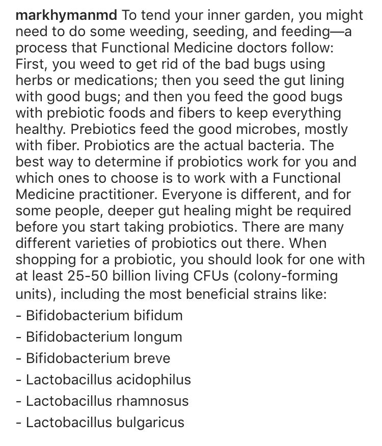 PWPantry's tweet photo. Interesting from @markhymanmd on #probiotics &amp;. #prebiotics https://t.co/N0fLohwBoy