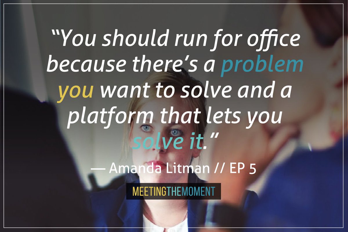 MTMpod's tweet photo. Why should #millennials run for state or local office? Listen to @MTpod EP5 where @RunforSomething co-founder @AmandaLitman makes her powerful case! Listen now at @ApplePodcasts, https://t.co/1pS0vSxiOi or anywhere you listen to podcasts... and subscribe, rate &amp; RT :) https://t.co/inNgLeP0PP