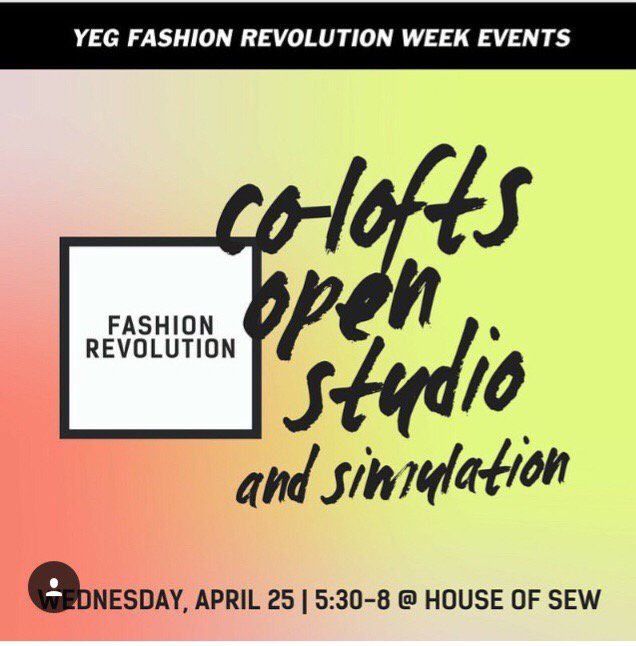Beverly from <a href="/thehouseofsew/">Jenny Made</a>, a major cheerleader of <a href="/fash_rev/">Fashion Revolution</a>, is  bringing together neighbours <a href="/sukaclothing/">Alisha Schick</a> and <a href="/urbanovitch/">Frank Urbanovitch</a>.co to open the @co_lofts  doors to anyone curious about the stories behind their gorgeous clothes. #fashionrevolutionyeg