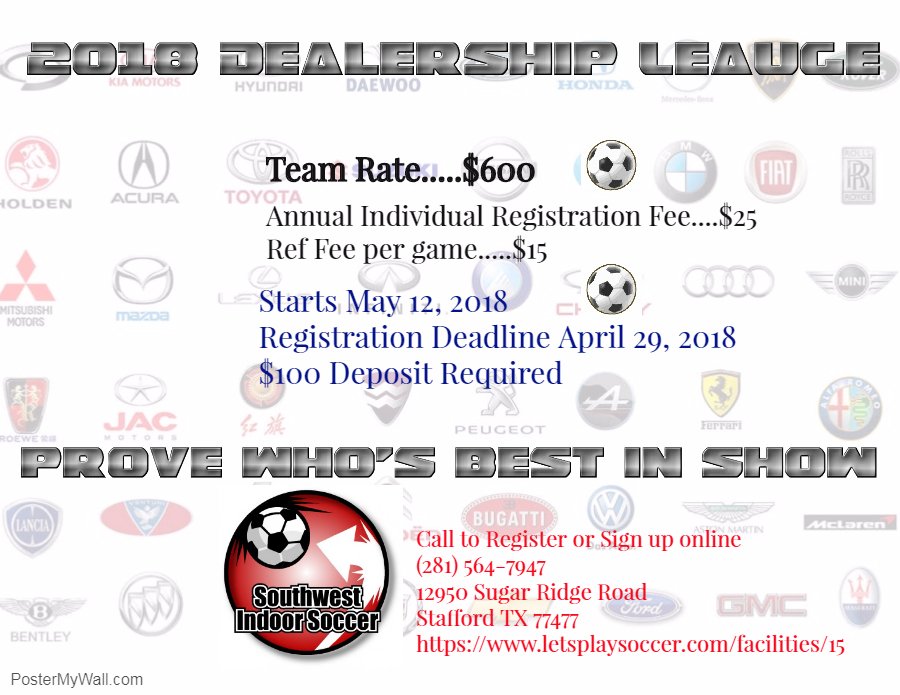 If you or you know someone who works at a dealership/auto mechanic. We are starting a division solely for them. Compete against one another and have fun! Call or email us for further information!