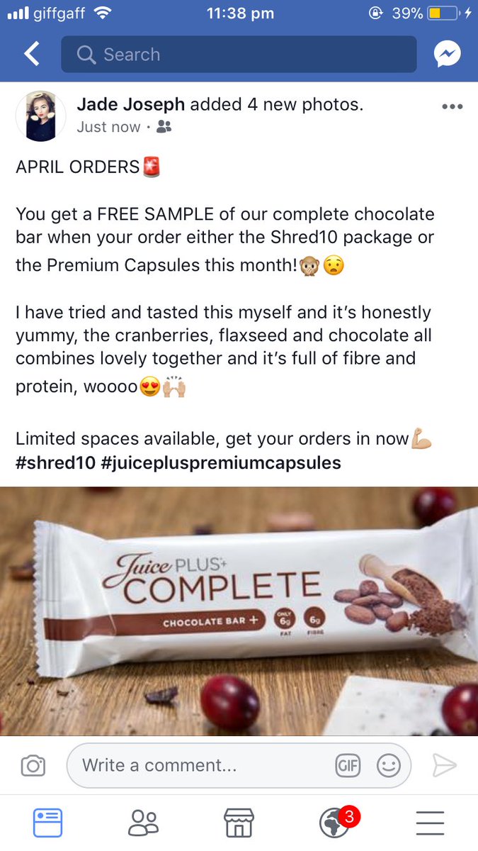 JadeJosephX's tweet photo. #juiceplus #shred10 https://t.co/9fdRXoGk8T