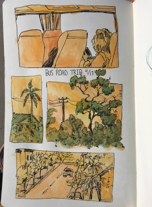 Some rough sketches of my trip to the Santa Barbara art museum #myart #doodles 