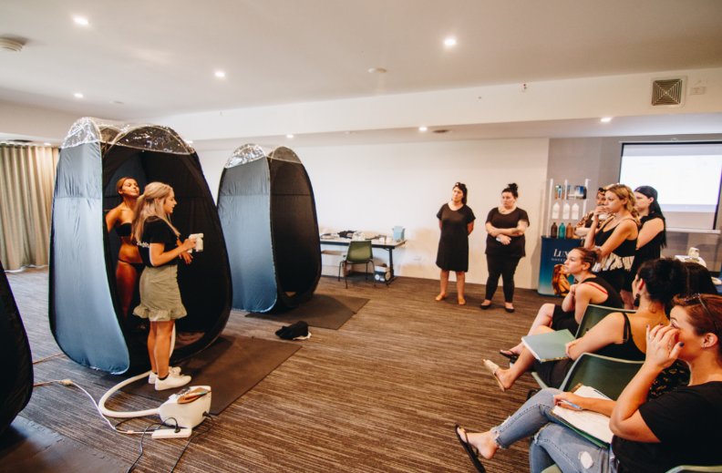 NakedTanAUS's tweet photo. Our next spray tanning workshop is on again Monday 21st May! Have you secured your place? Phone now 1300 365 683 or email info@nakedtan.com.au XX https://t.co/pInx0QlHy5
