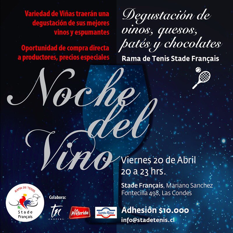 Porque somos inquietos seguimos con más actividades. Este viernes 20 de abril estaremos nuevamente en modo #MOVIPopUp con los vinos de <a href="/movichile/">MoVI Chile</a> en «La Noche del Vino» para que degustes y compres todas las etiquetas que quieras.
Nos vemos en Stade Français, entre 20 y 23 hrs🍷